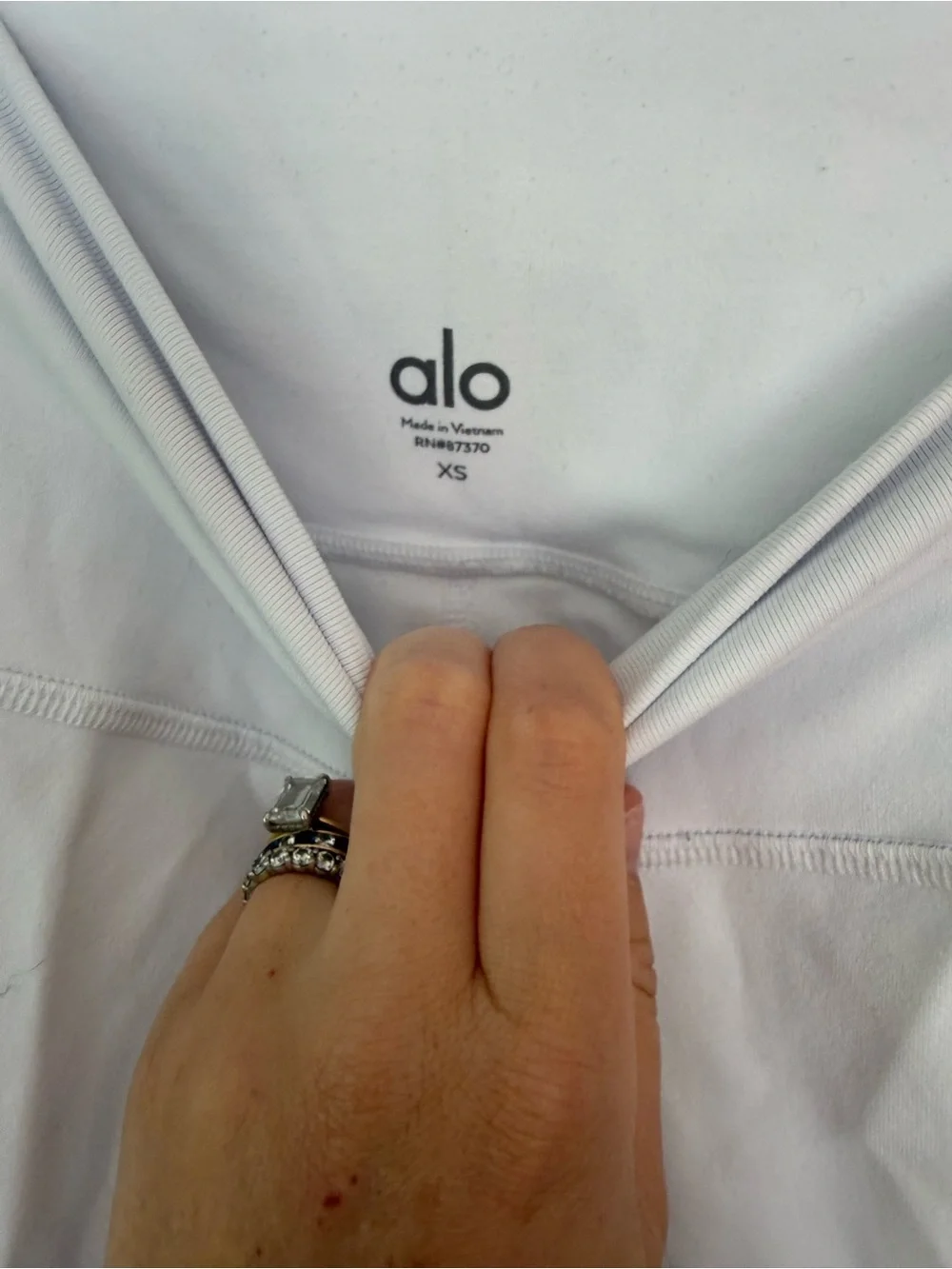ALO Yoga Kids White High-Rise Leggings